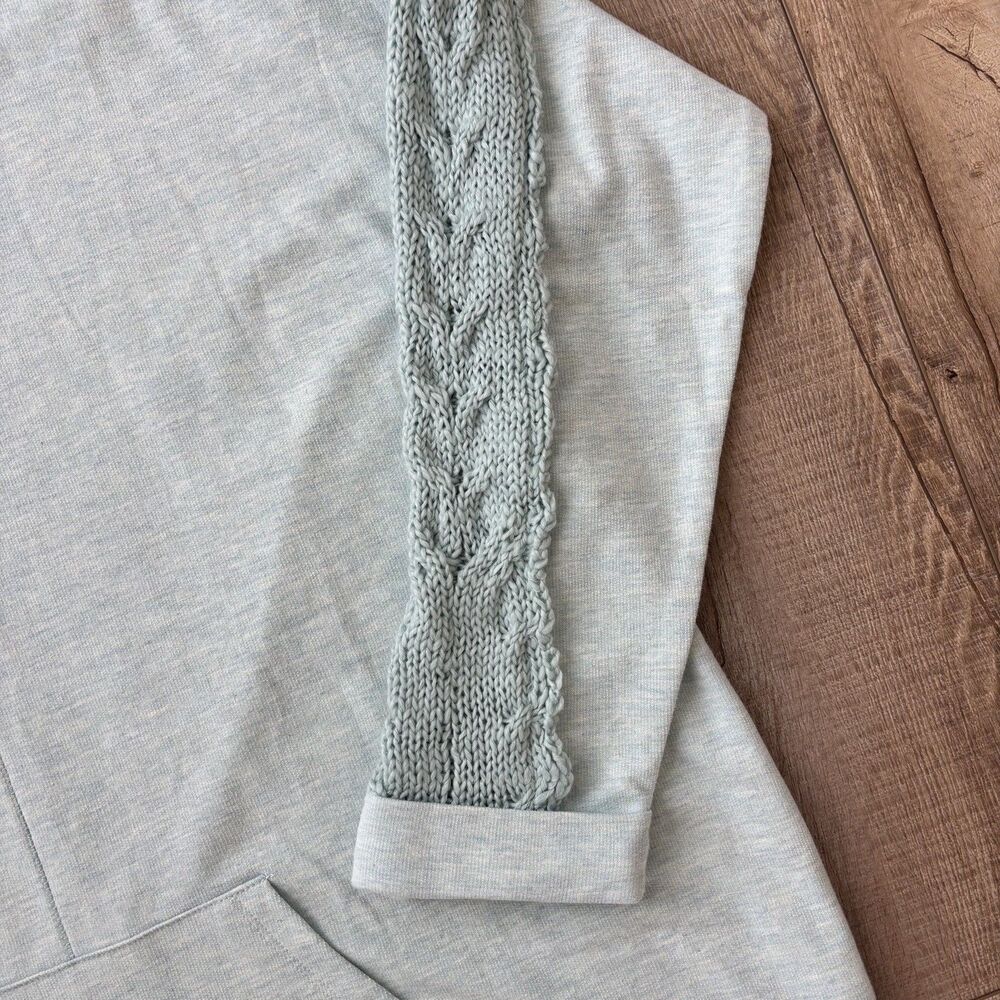 Soft Surroundings Womens Crochet Boho Tunic Top Size XL Blue Coastal Casual Cozy - Picture 3 of 11